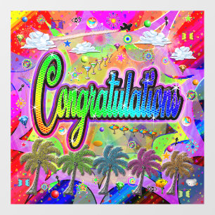 Autocollant Pour Fenêtre Autocollant de fenêtre de félicitations ~ Vista Ex