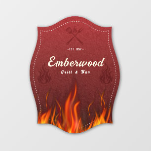 Autocollant Pour Fenêtre Autocollant de fenêtre de grill rouge chaud
