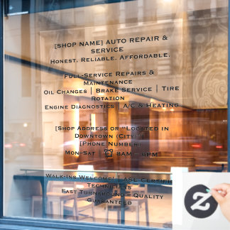 Autocollant Pour Fenêtre Autocollant de fenêtre de magasin automobile de 52