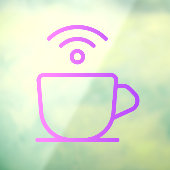 Autocollant Pour Fenêtre Autocollant de fenêtre de WIFI gratuit avec tasse  (Feuille 3)