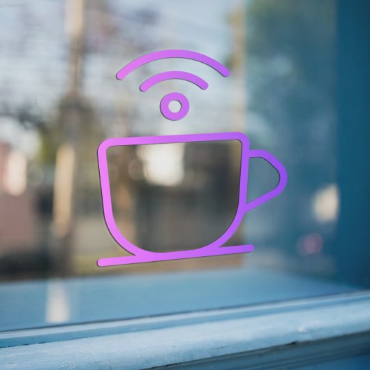 Autocollant Pour Fenêtre Autocollant de fenêtre de WIFI gratuit avec tasse 