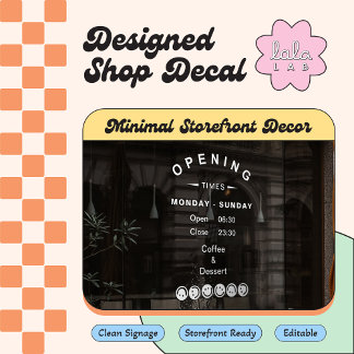 Autocollant Pour Fenêtre Autocollant de fenêtre des heures d'ouverture édit