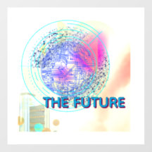 Autocollant de fenêtre futuriste