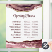 Autocollant Pour Fenêtre Autocollant de fenêtre heures d'ouverture Agate Ro (Maison)