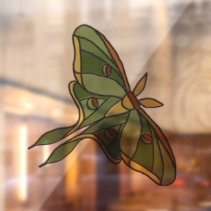 Autocollant Pour Fenêtre Autocollant de fenêtre Papillon de lune en verre c