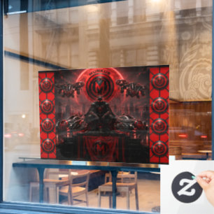 Autocollant Pour Fenêtre autocollant/sticker de fenêtre Munkus crimson Moon
