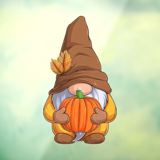 Autocollant Pour Fenêtre Automne Gnome Clair fenêtre automne (Feuille 3)