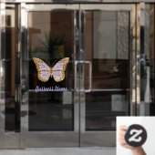 Autocollant pour fenêtre avec logo papillon violet (Porte de bureau)