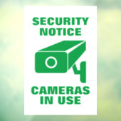 Autocollant Pour Fenêtre Avertissement de sécurité de la caméra vidéo (Feuille 3)