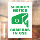 Autocollant Pour Fenêtre Avertissement de sécurité de la caméra vidéo (Feuille 2)