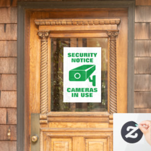 Autocollant Pour Fenêtre Avertissement de sécurité de la caméra vidéo
