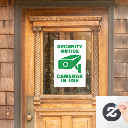 Autocollant Pour Fenêtre Avertissement de sécurité de la caméra vidéo (Porte d'accueil)