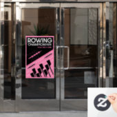 Autocollant Pour Fenêtre Aviron international féminin (Porte de bureau)