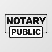 Autocollant Pour Fenêtre Avis public du notaire (Feuille)