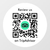 Autocollant Pour Fenêtre Avis Tripadvisor | Business Review QR Code (Feuille)