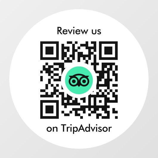 Autocollant Pour Fenêtre Avis Tripadvisor | Business Review QR Code (Feuille)