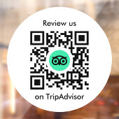 Autocollant Pour Fenêtre Avis Tripadvisor | Business Review QR Code (Feuille 2)