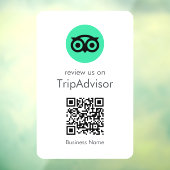 Autocollant Pour Fenêtre Avis Tripadvisor | Business Review QR Code (Feuille 3)