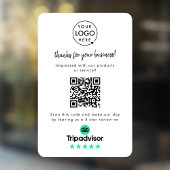 Autocollant Pour Fenêtre Avis Tripadvisor | Code QR de l'avis sur l'entrepr