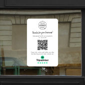 Autocollant Pour Fenêtre Avis Tripadvisor | Code QR de l'avis sur l'entrepr