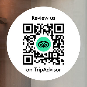 Autocollant Pour Fenêtre Avis Tripadvisor   Code QR de l'avis sur l'entrepr