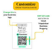 Autocollant Pour Fenêtre Avis TripAdvisor | Code QR de lien de révision d'e