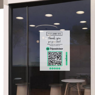 Autocollant Pour Fenêtre Avis TripAdvisor   Code QR de lien de révision d'e