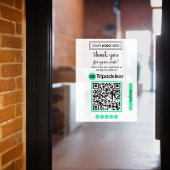 Autocollant Pour Fenêtre Avis TripAdvisor | Lien de révision d'entreprise C