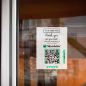 Autocollant Pour Fenêtre Avis TripAdvisor | Lien de révision d'entreprise C