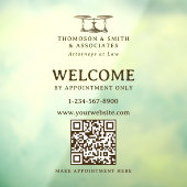 Autocollant Pour Fenêtre Avocat - Nomination professionnelle légale Code QR (Feuille 3)