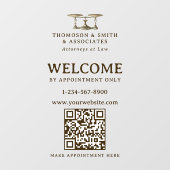 Autocollant Pour Fenêtre Avocat - Nomination professionnelle légale Code QR (Feuille)