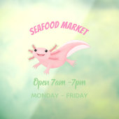 Autocollant Pour Fenêtre axolotl rose pâle (Feuille 3)