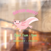 Autocollant Pour Fenêtre axolotl rose pâle (Feuille 2)