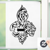 Autocollant Pour Fenêtre B&W ORIGINAL Fleur De Lis W/Mike (Maison)