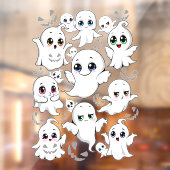 Autocollant Pour Fenêtre Baby Ghosts Éffrayant mignon Halloween humeur (Feuille 2)