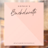 Autocollant Pour Fenêtre Bachelorette rose | Fond d'écran photo minimal (Feuille 2)