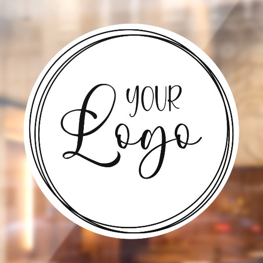 Autocollant Pour Fenêtre Bagues d'interconnexion pour votre logo d'entrepri (Feuille 2)