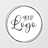 Autocollant Pour Fenêtre Bagues d'interconnexion pour votre logo d'entrepri (Feuille)