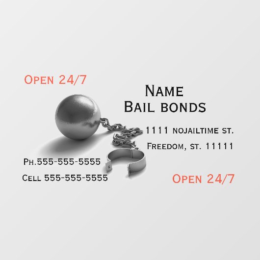 Autocollant Pour Fenêtre Bail obligations ball et chaîne d'affaires (Feuille)