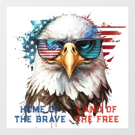 Autocollant Pour Fenêtre Bald Eagle moderne & unique USA symbole national (Feuille)