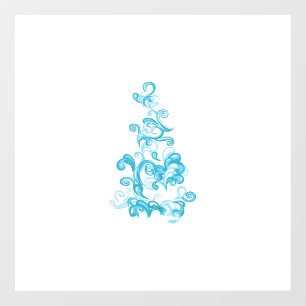 Autocollant Pour Fenêtre Ball Blue, Medium Turquoise design décoratif