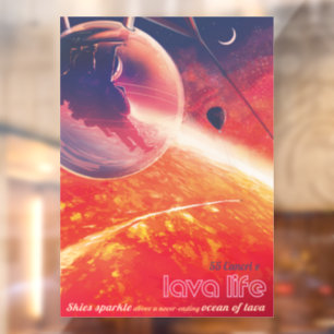 Autocollant Pour Fenêtre Ballon à air chaud extrême sur paysage volcanique