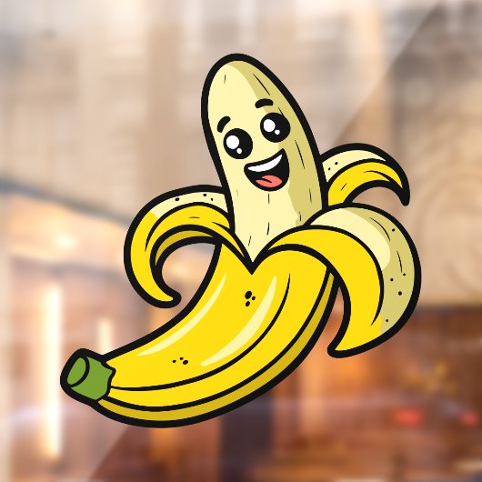 Autocollant Pour Fenêtre Banane (Feuille 2)