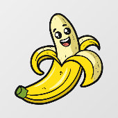 Autocollant Pour Fenêtre Banane (Feuille)