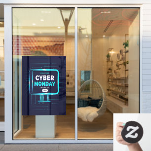 Autocollant Pour Fenêtre Bannière de vente personnalisée du Cyber lundi pou