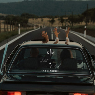 Autocollant Pour Fenêtre Bannière de voiture de mariage personnalisée avec