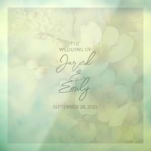 Autocollant Pour Fenêtre Bannière Mariage cerise en fleur Décor de plancher