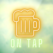 Autocollant Pour Fenêtre Bar Beer Neon (Feuille 3)