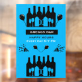 Autocollant Pour Fenêtre Bar et Pub Happy Hour (Feuille 2)