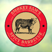 Autocollant Pour Fenêtre Barbecue Restaurant Modèle (Feuille 3)